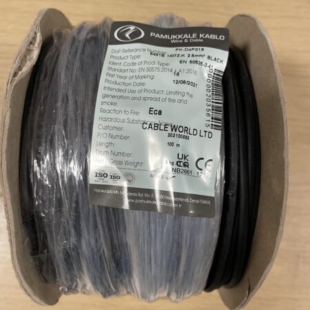 2.5mm2 6701B LSZH Black Wire 100m