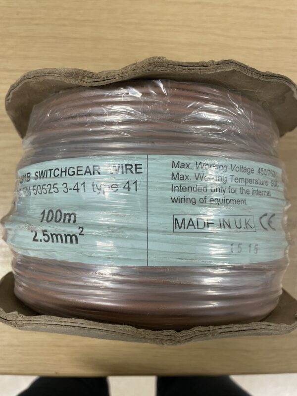 25mm2 2491B LSZH Brown Cable 100m