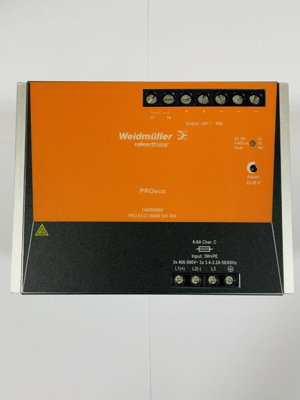 Weidmuller 1469560000 Pro Eco3 960W 24V 40A Power Supply – New in Box, Ready to Ship