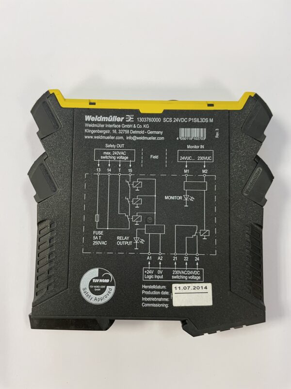 Weidmuller 1303760000 SCS 24VDC P1SIL3DS M Safety Relay, 24V DC, SIL3