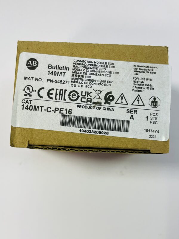 Allen-Bradley AB140MT-C-PE16 ECO Connecting Module for 140MT MPCB and 100S/100E Contactors