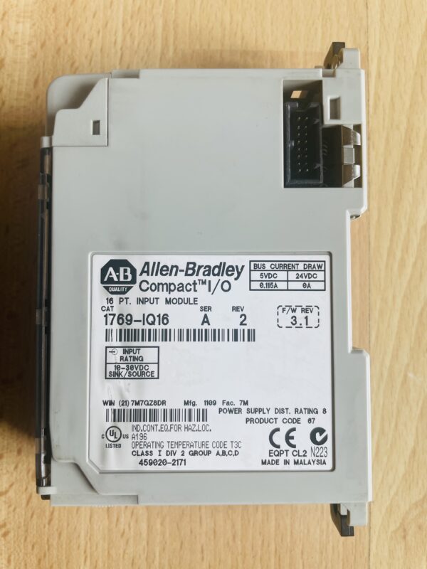 Allen-Bradley 1769-IQ16 Compact I/O Digital Input Module – 16× 24 V DC, Sink/Source (Used)