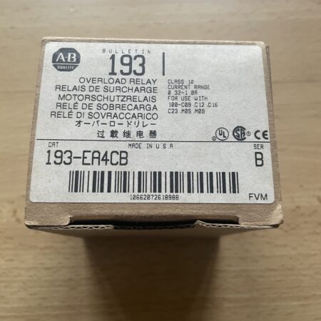 Allen-Bradley 193-EA4CB Solid-State Overload Relay – 0.32–1.0 A, Auto/Manual Reset (Used, Original Packaging)