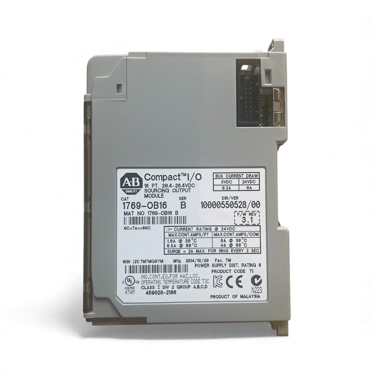 Allen-Bradley 1769-OB16 Compact I/O Digital Output Module – 16× 24 V DC ...