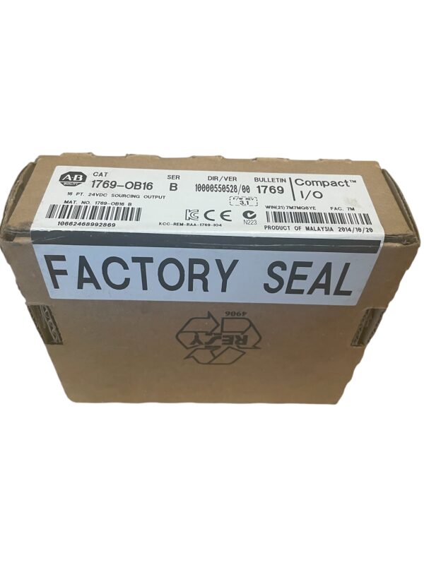 Allen-Bradley 1769-OB16 Compact I/O Digital Output Module – 16× 24 V DC Sourcing (New, Factory Sealed)