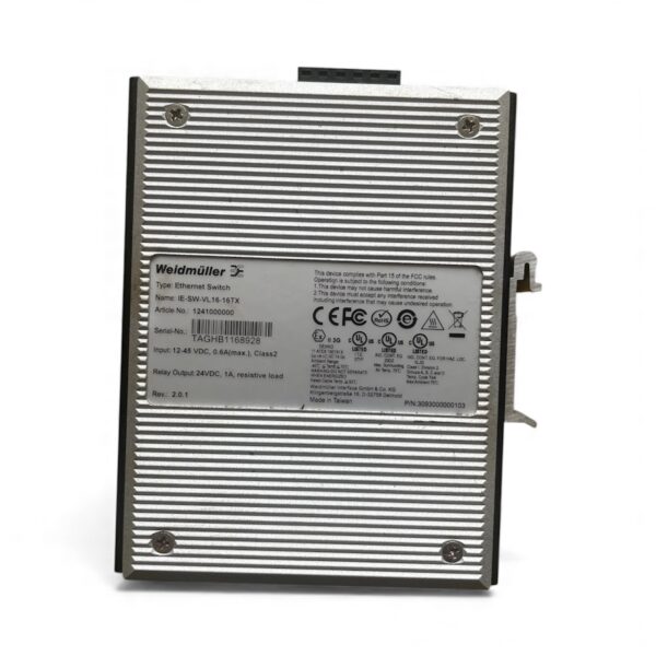 Weidmuller IE-SW-VL16-16TX Industrial Ethernet Switch – Used, Untested