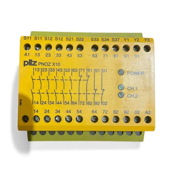 Pilz PNOZ X10 Safety Relay – 24 V DC, 6 N/O + 4 N/C Contacts, E-STOP/Safety Gate (Used)