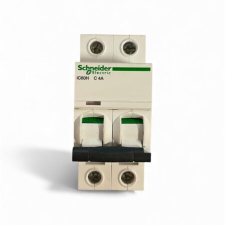 Schneider A9F54204 Acti9 iC60H 2P 4A C Miniature Circuit Breaker -- Used
