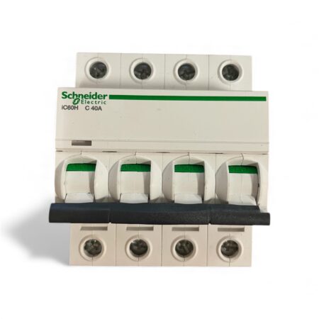Schneider A9F54440 Acti9 iC60H 4P 40A C Miniature Circuit Breaker -- Used